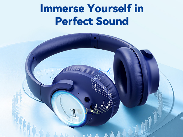 KVIDIO Bluetooth Headphones Over Ear