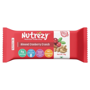 Nutrezy Almond Cranberry Crunch Bar pack of 3