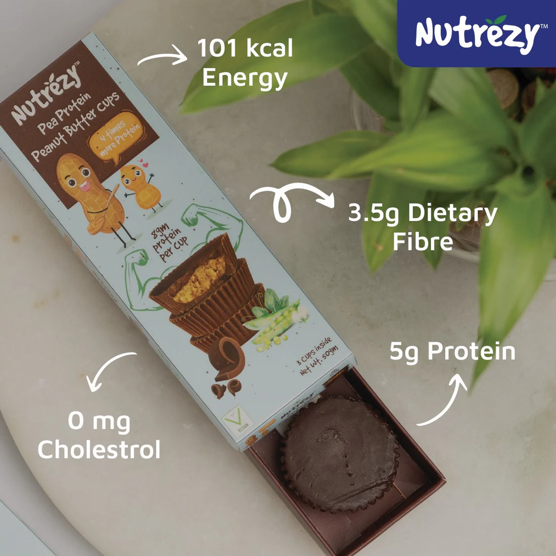 Protein Peanut Butter Classic Cups Pack of 3 - Image 3